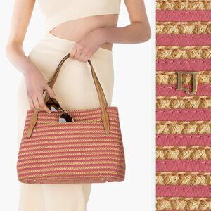 NWOT! Eric Javits - Isla Squishee Straw Bag | Salmon Mix | L13.5 x H11 x W6